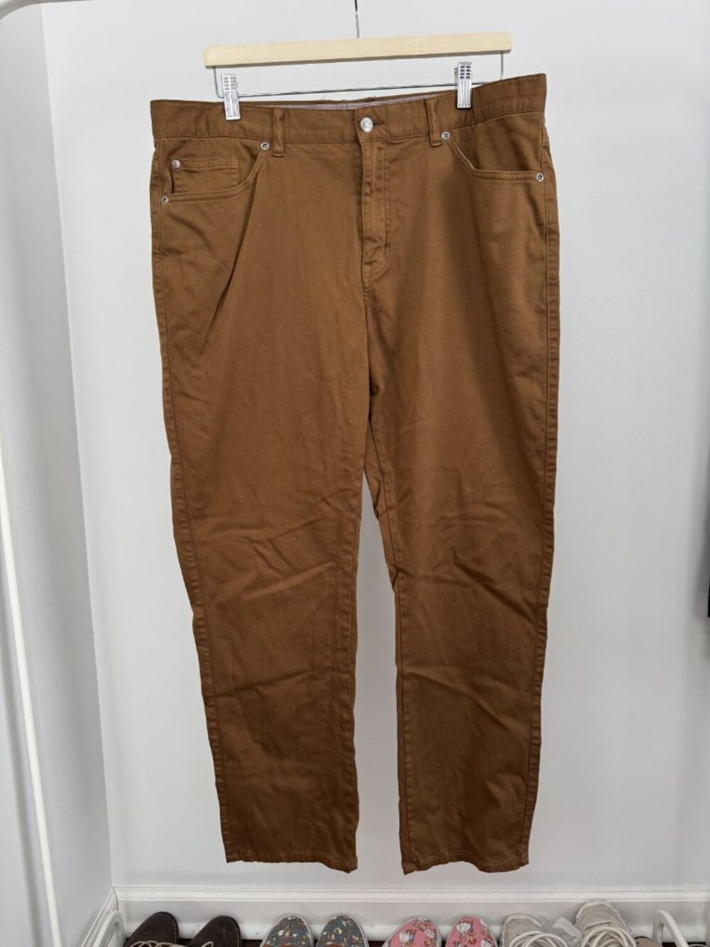 Peter Millar Khaki Pants Men's 38 Waist Golf Casual Cotton Stretch Chinos